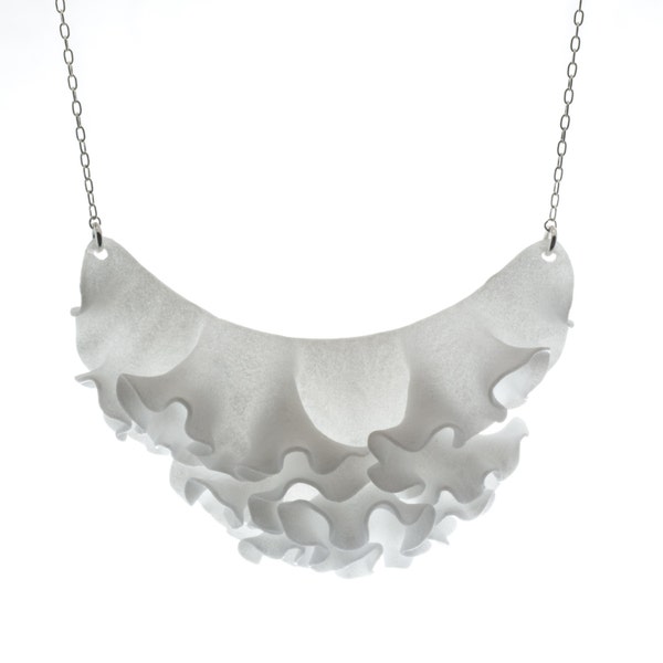 Cassiopea Pendant: 3D Printed Nylon & Sterling Silver Chain