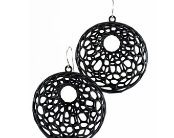 Cellular Earrings (3D printed nylon)