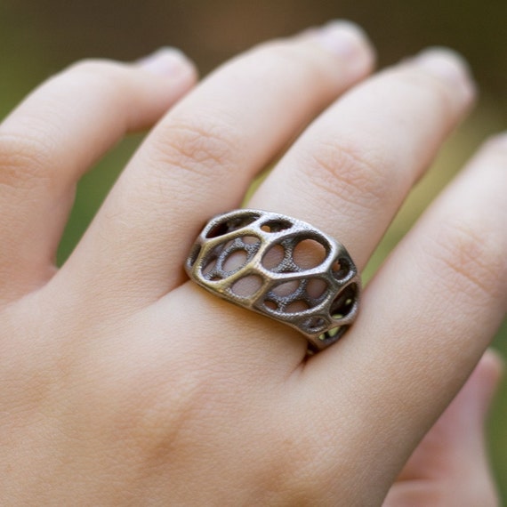2-layer Twist Ring (3D Printed Stainless Steel) - Etsy