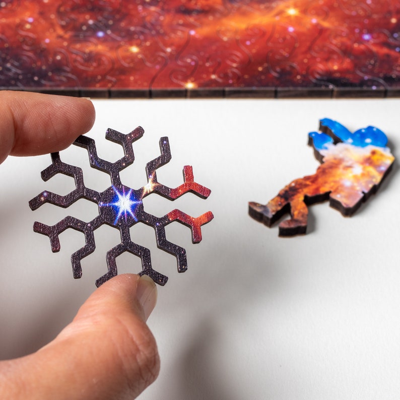 Cosmic Cliffs Infinity Puzzle james webb telescope galaxy wood jigsaw puzzle, laser cut image 6