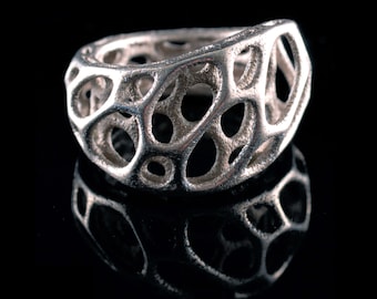 2-layer twist ring (3D printed stainless steel)