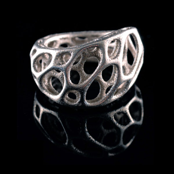 2-layer twist ring (3D printed stainless steel)