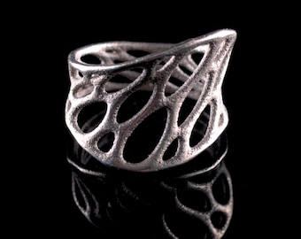 1-layer twist ring (3D printed stainless steel)