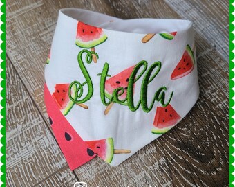 Watermelon embroidered bandana