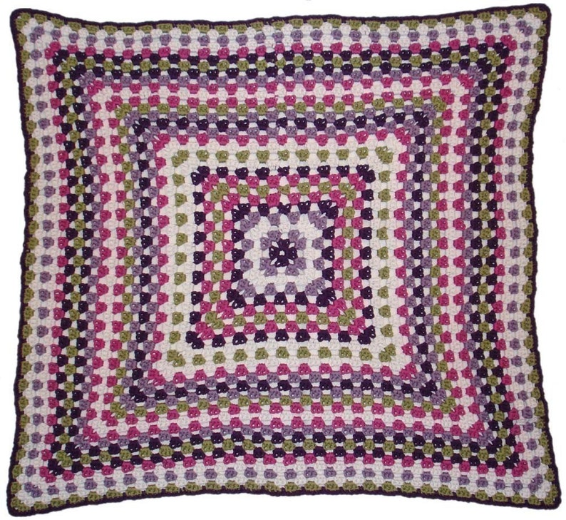 Crochet PatternGranny Square Baby Blanket image 2