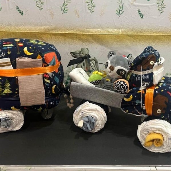 Truck and Camper Diaper Cake