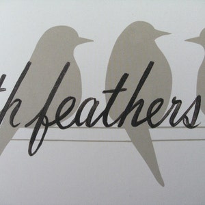 Hope is the thing with feathers, an Emily Dickinson quotation yard-long bird silhouette print by Donna Atkins image 3