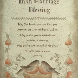 Irish Blessing Proverb prints by Donna Atkins - Choose from Marriage, Christening, Inspirational and more