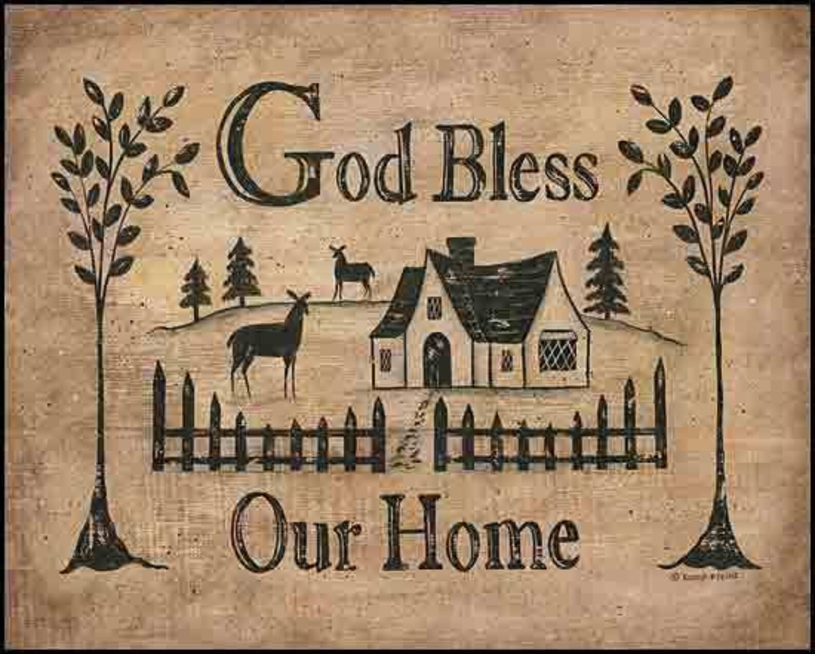 God Bless Our Home House Blessing. Vintage Inspired Silhouette Etsy