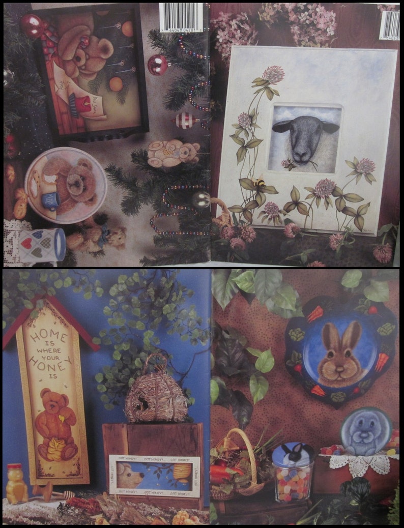 2 Lori Link decorative painting books, Bears & Hares and A Patch of Dreams, DIY Patterns. Bunnies, Teddy Bears and more. image 3
