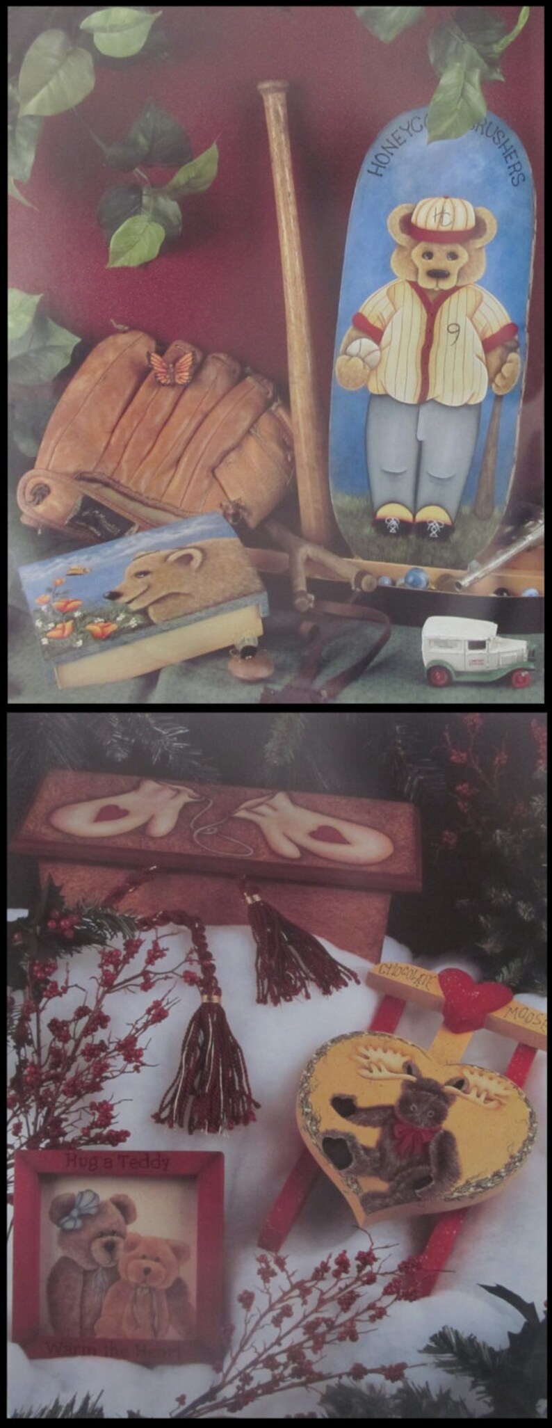 2 Lori Link decorative painting books, Bears & Hares and A Patch of Dreams, DIY Patterns. Bunnies, Teddy Bears and more. image 5