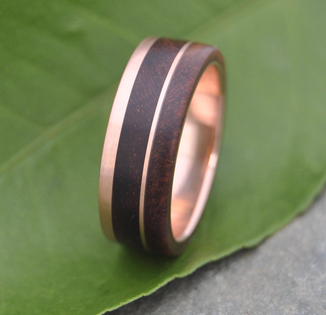 Lados Walnut Comfort Fit Sterling Silver Wood Ring | Naturaleza Organic Jewelry & Wood 13 / 7mm