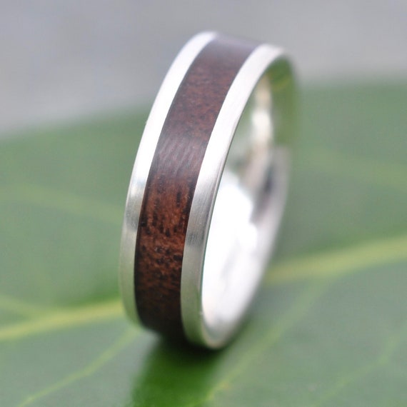 Womens wood hotsell inlay wedding band