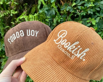 Custom Corduroy Baseball Cap, Personalized Embroidered Corduroy Hat, Winter Corduroy Cap, Adjustable Warm Soft Top Ballcap, Christmas Gift