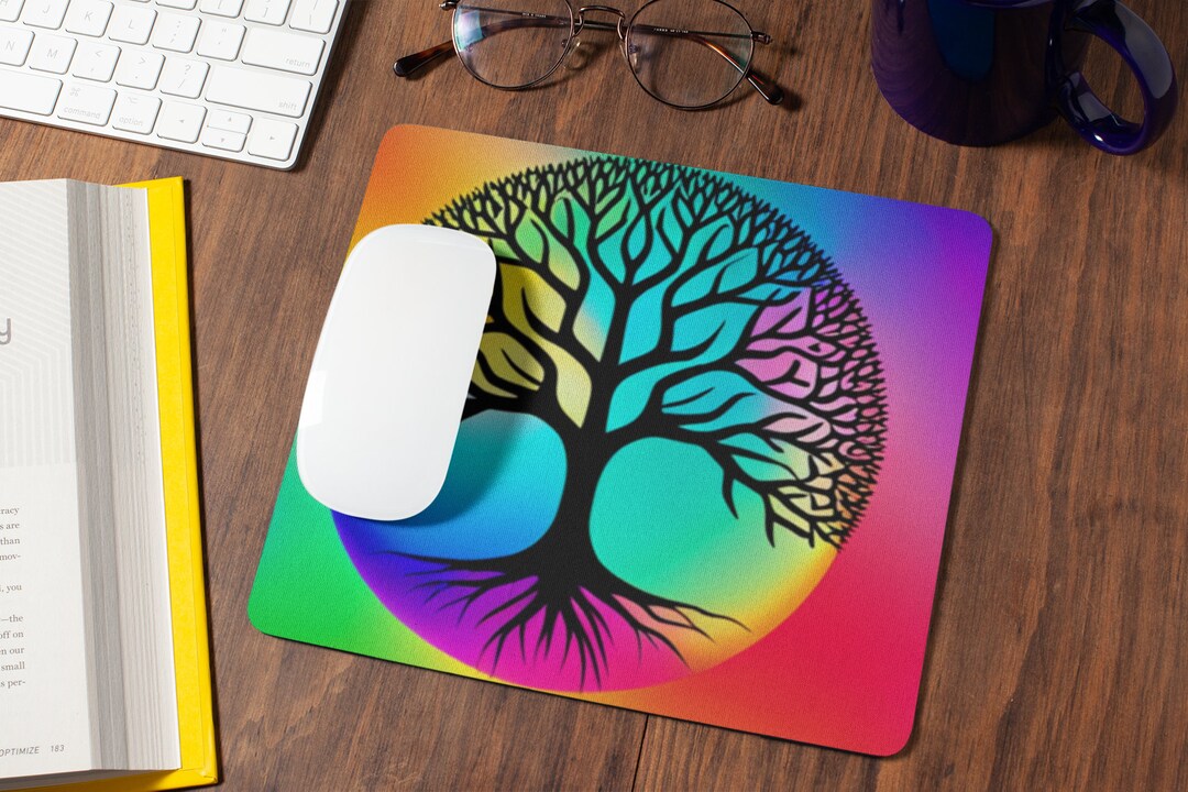 Rainbow Tree of Life Mouse Pad - Etsy