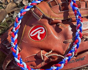 Braided Baseball Necklace: Popular Youth Tornado 3-rope Team
