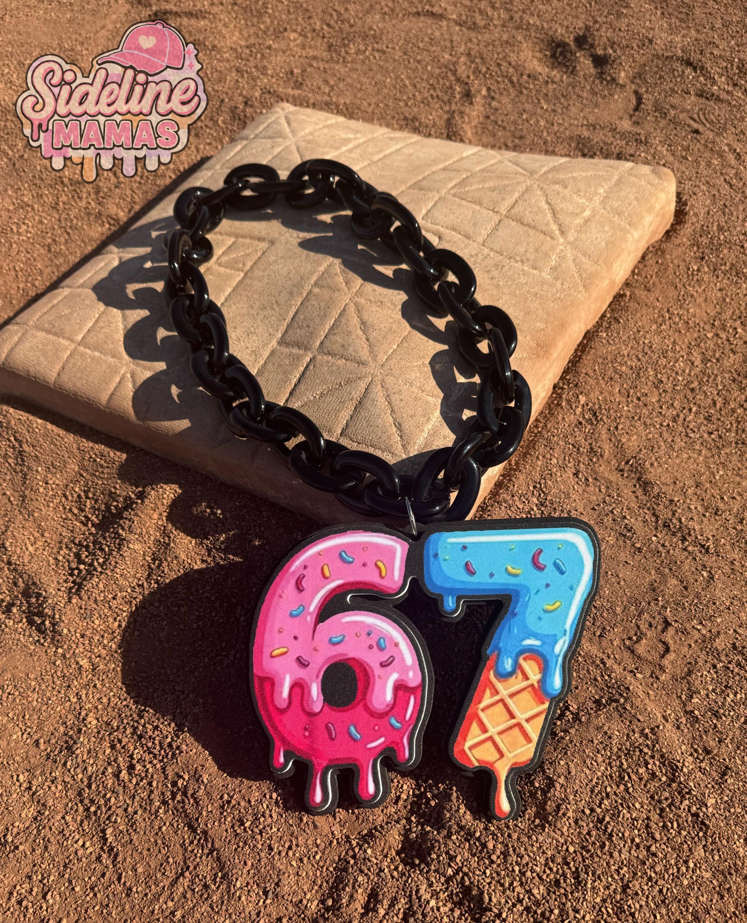 Big 67 Hype Chain| Six Seven Accessories| Baseball Hype Charm