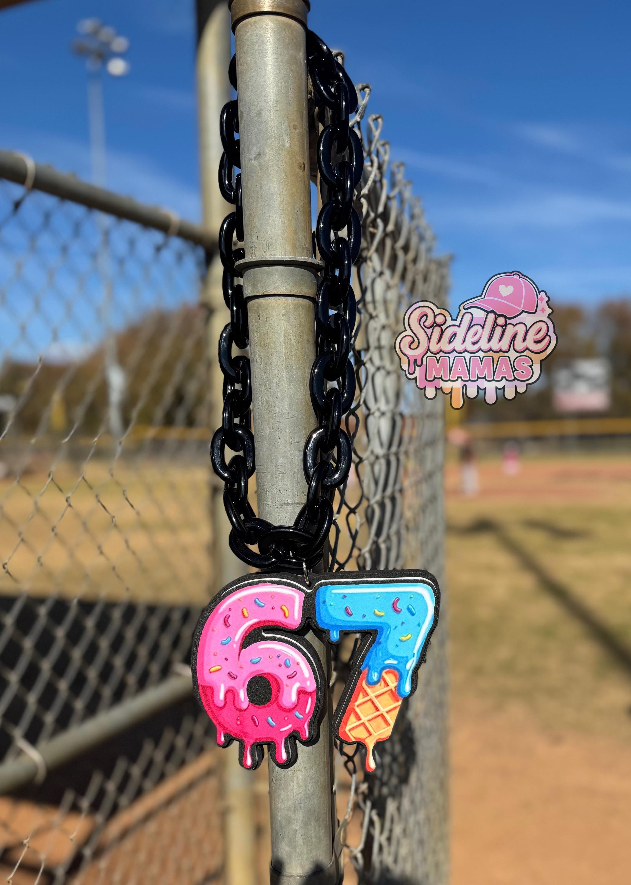 Big 67 Hype Chain| Six Seven Accessories| Baseball Hype Charm