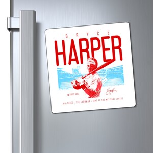 Bryce Harper Illustration Phillies Magnet
