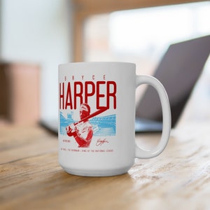 Taza con ilustración de Bryce Harper Phillies (11 oz, 15 oz)
