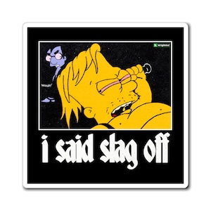 Bart Simpson Slag Off Magnets