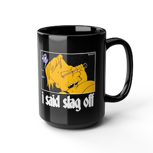 Bart Simpson Slag Off Black Mug (11oz, 15oz)