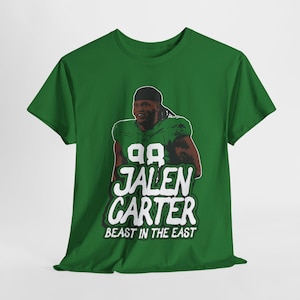 Koszulka piłkarska Jalen Carter Beast In The East Philadelphia Eagles Illustration