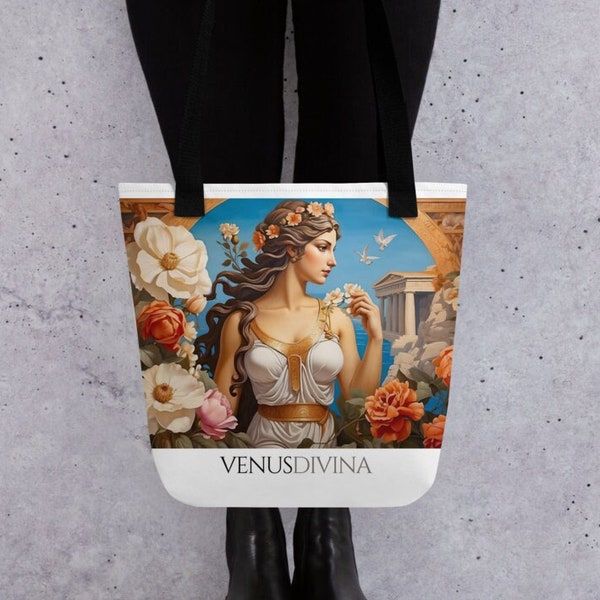 Venus Divina Stofftasche, Astrologie, ästhetische Tragetasche, Mutter, Shopping, Wochenendtasche, Ökotasche, originelles Geschenk, Venus, Feminismus