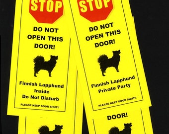 Finnish Lapphund's Friendly Alternative to Beware of Dog signs
