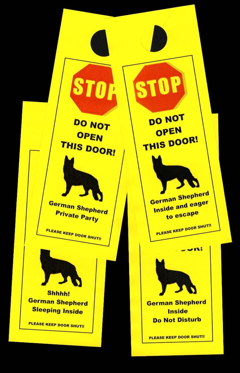 Warning Beware Of Dog Will Bite Do Not Enter German Shepherd Metal Sign BD36 