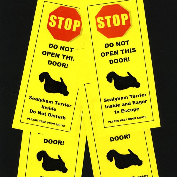 Sealyham Terrier's Friendly Alternative to Beware of Dog Signs Keep Dog Safe
