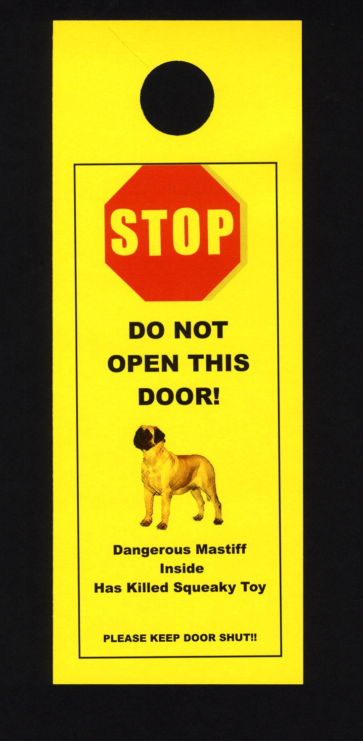 Dangerous English Mastiff Inside Has Killed Squeaky Toy Etsy