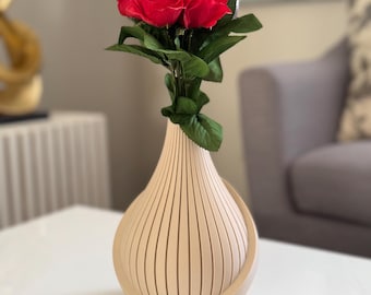 3Dプリントの花瓶：ドライフラワーのためのモダンでミニマルなホームデコレーション