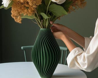 Vati Vase: ドライフラワー用のモダンな3Dプリント花瓶