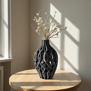3D Printed Vase: Modern Minimalist Home Decor for Dried Flowers