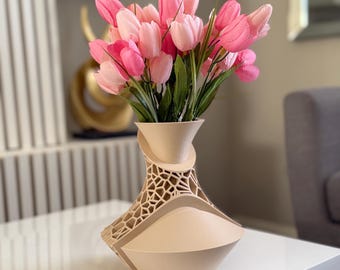 Geometric Vase: Modern Home Decor Centerpiece, 3D Printed