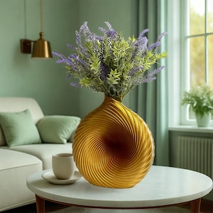 Swirl Vase – Modern Geometric Home Decor