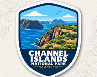 Channel Islands National Park Fridge Magnet, Anacapa Island Coastal Shield, California Travel Souvenir