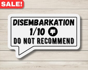 Funny Cruise Disembarkation Magnet: Sarcastic Cabin Door Decor