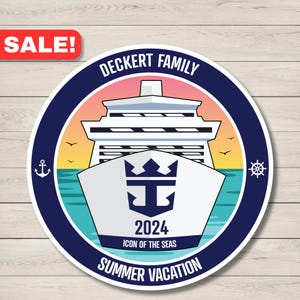 Personalized Cruise Door Magnet, Cruise Magnet, Family Cruise Magnet, Personalized Cruise Magnet, Cruise Ship, Royal Caribbean Magnet