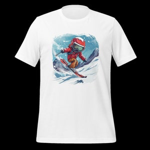 Cartoon skiër T-shirt