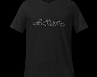 Minimalistisch Mountain Line-T-shirt