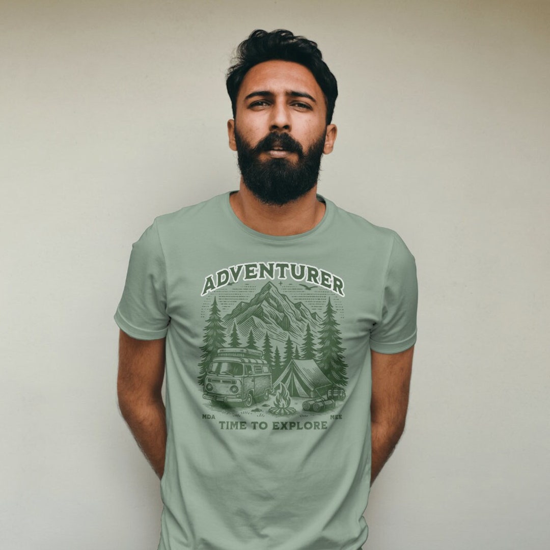 Adventurer Tshirt Time to Explore Unisex Garmentdyed Heavyweight T