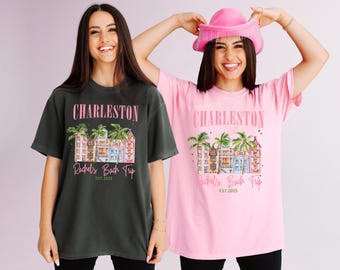 Charleston Bachelorette Party Shirts, Charleston Bach Trip Shirts for Bride and Bridesmaids, Charleston Girls Trip Shirts, Comfort Colors