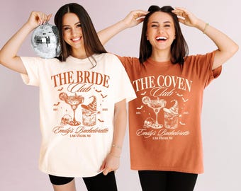 The Bride and The Coven Bachelorette Party T-Shirts: Custom Location, Name & Year