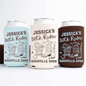 Birthday Party Can Cooler, Rodeo Nashville Can Sleeve, 21st 30th 40th 50th 60th Birthday Party Favor, Western Birthday Gift For Her