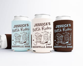Birthday Party Can Cooler, Rodeo Nashville Can Sleeve, 21st 30th 40th 50th 60th Birthday Party Favor, Western Birthday Gift For Her