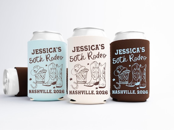Birthday Party Can Cooler, Rodeo Nashville Can Sleeve, 21st 30th 40th 50th 60th Birthday Party Favor, Western Birthday Gift For Her