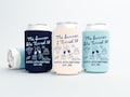 The Summer I Turned Thirty Birthday Can Coolers, 30th, 40th, 50th Birthday Personalized Can Sleeves, Beach Coastal  Birthday Party Favors
