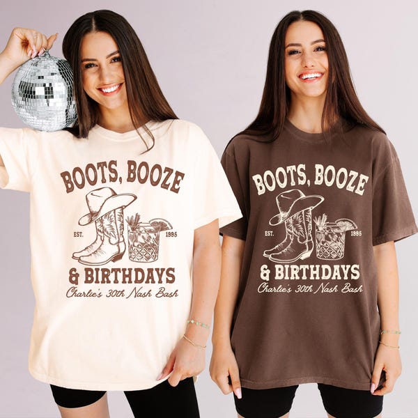 Nashville Birthday Shirts for 30th, 40th, 50th, 60th, 70th Birthday Party - Unisex Comfort Colors